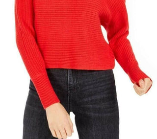 Bar III Women's Becca Tilley X Dolman Sleeve Sweater Red Size Medium