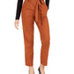 Bar III Women's Becca Tilley X Paperbag Waist Pants Orange Size Small