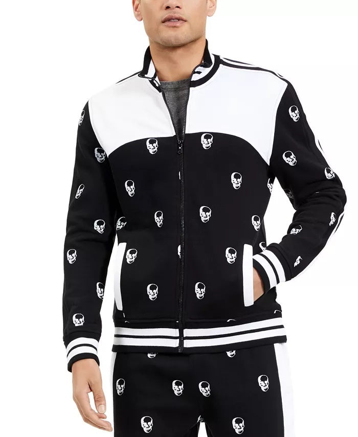 INC International Concepts Men's Skull Track Jacket Black Size XX-Large