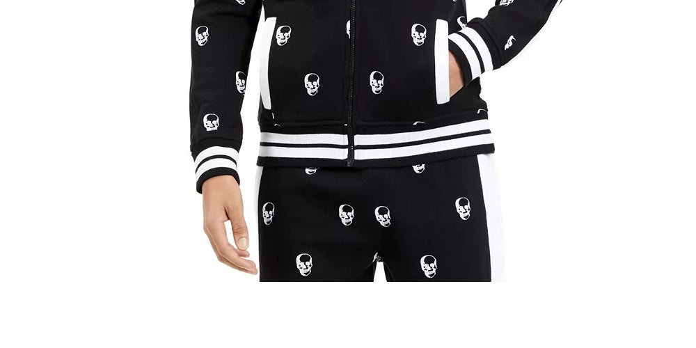 INC International Concepts Men's Skull Track Jacket Black Size XX-Large
