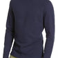 INC International Concepts Men's Pleated Textured Crew Sweatshirt Blue Size X-Large