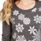 Style & Co Women's Snowflake Embellished Sweatshirt Gray Size XX-Large