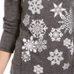 Style & Co Women's Snowflake Embellished Sweatshirt Gray Size XX-Large