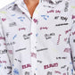 INC International Concepts Men's Expressions Print Shirt White Size Small