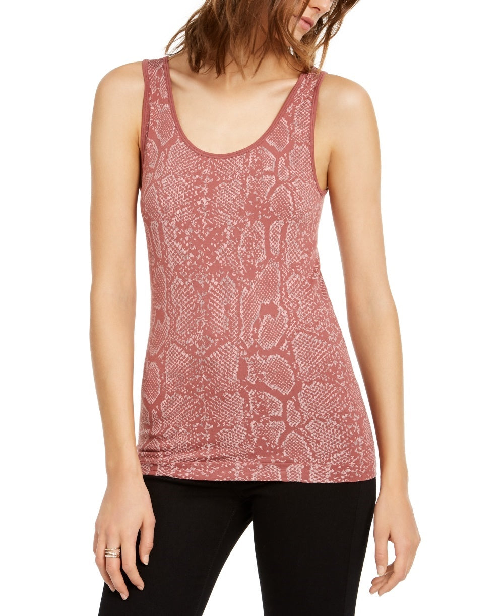 INC International Concepts Women's Snake-Embossed Top Pink Size 34X16