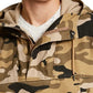 Sun + Stone Men's Camouflage Long Sleeve Mock Classic Fit Quarter Zip Cotton Sweater Beige Size Large
