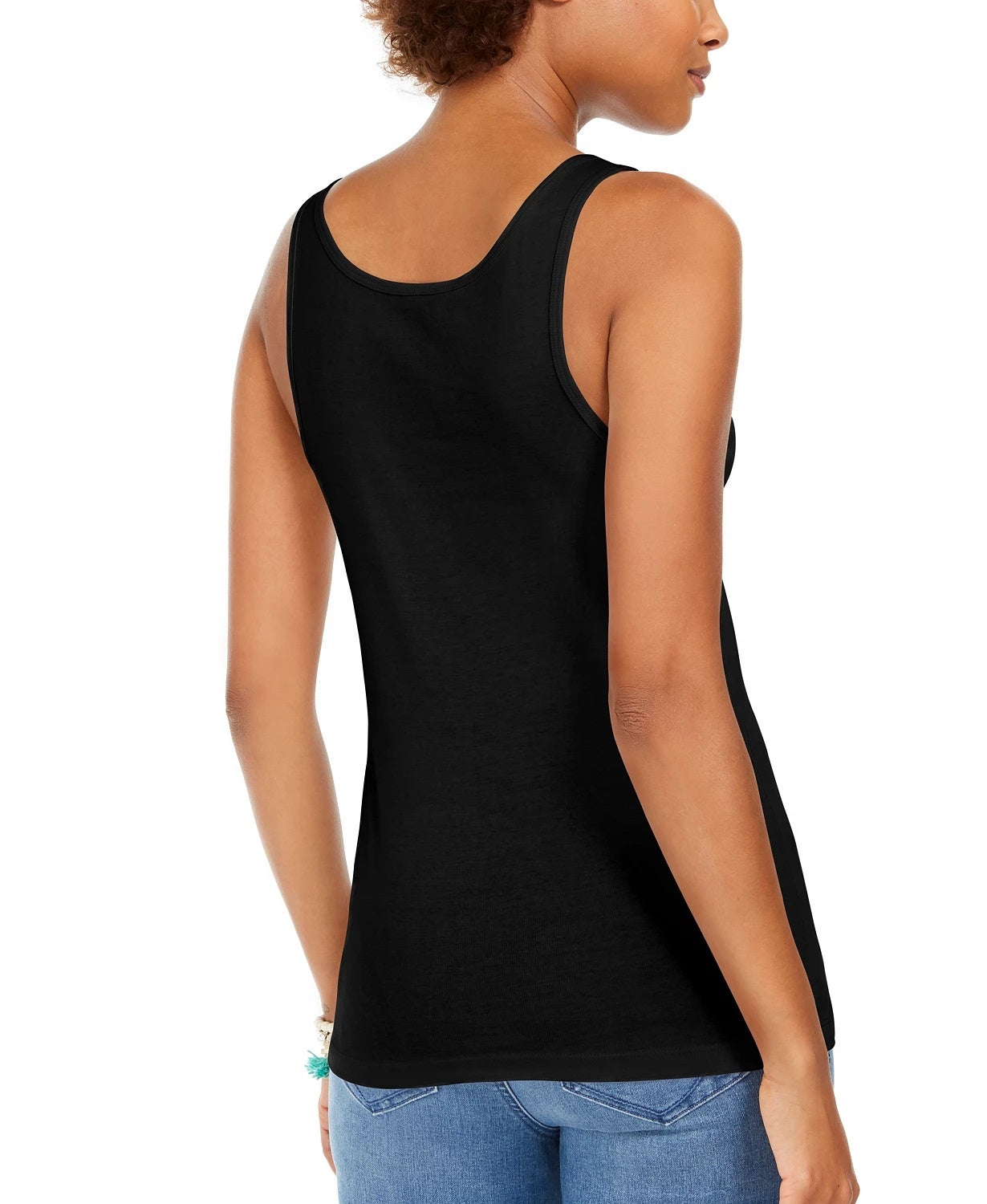 Style & Co Women's Cotton Tank Top Black Size Medium