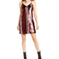 Bar III Women's Sequin Striped Dress Black Size Small