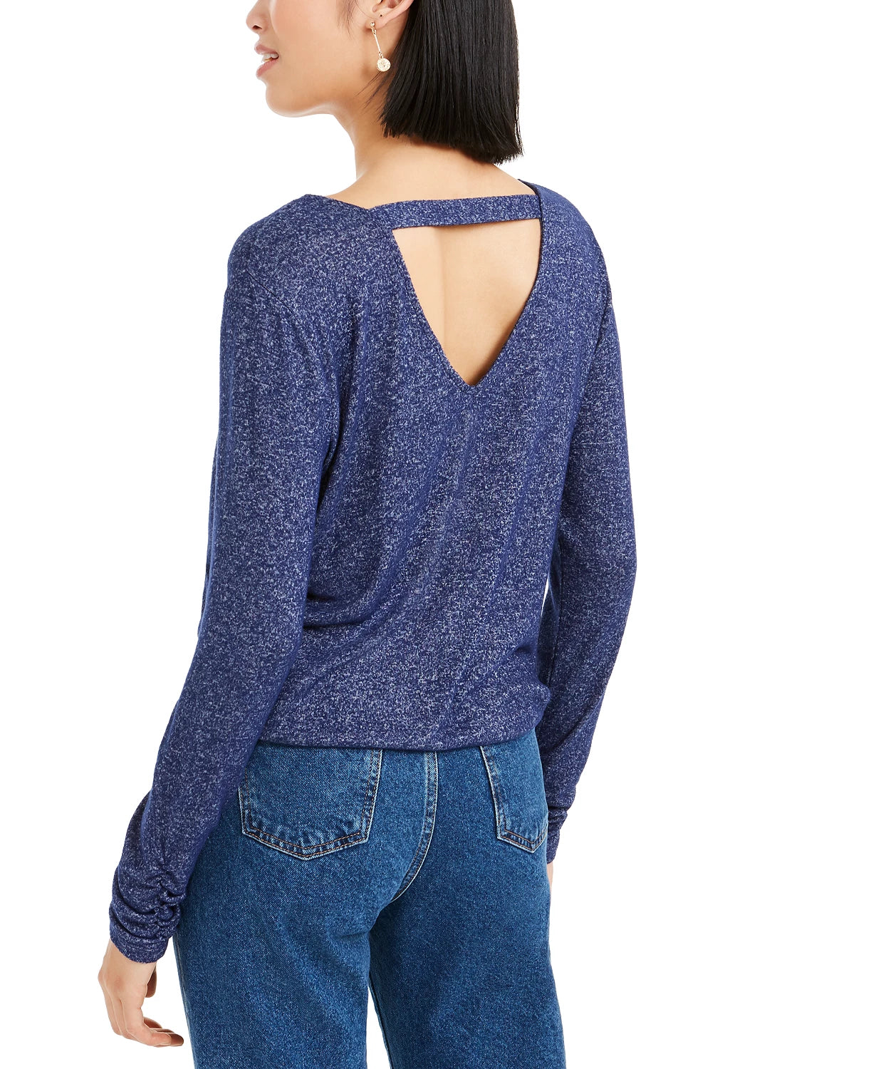 Bar III Women's Cutout Surplice Top Purple Size XX-Large