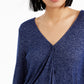 Bar III Women's Cutout Surplice Top Purple Size XX-Large