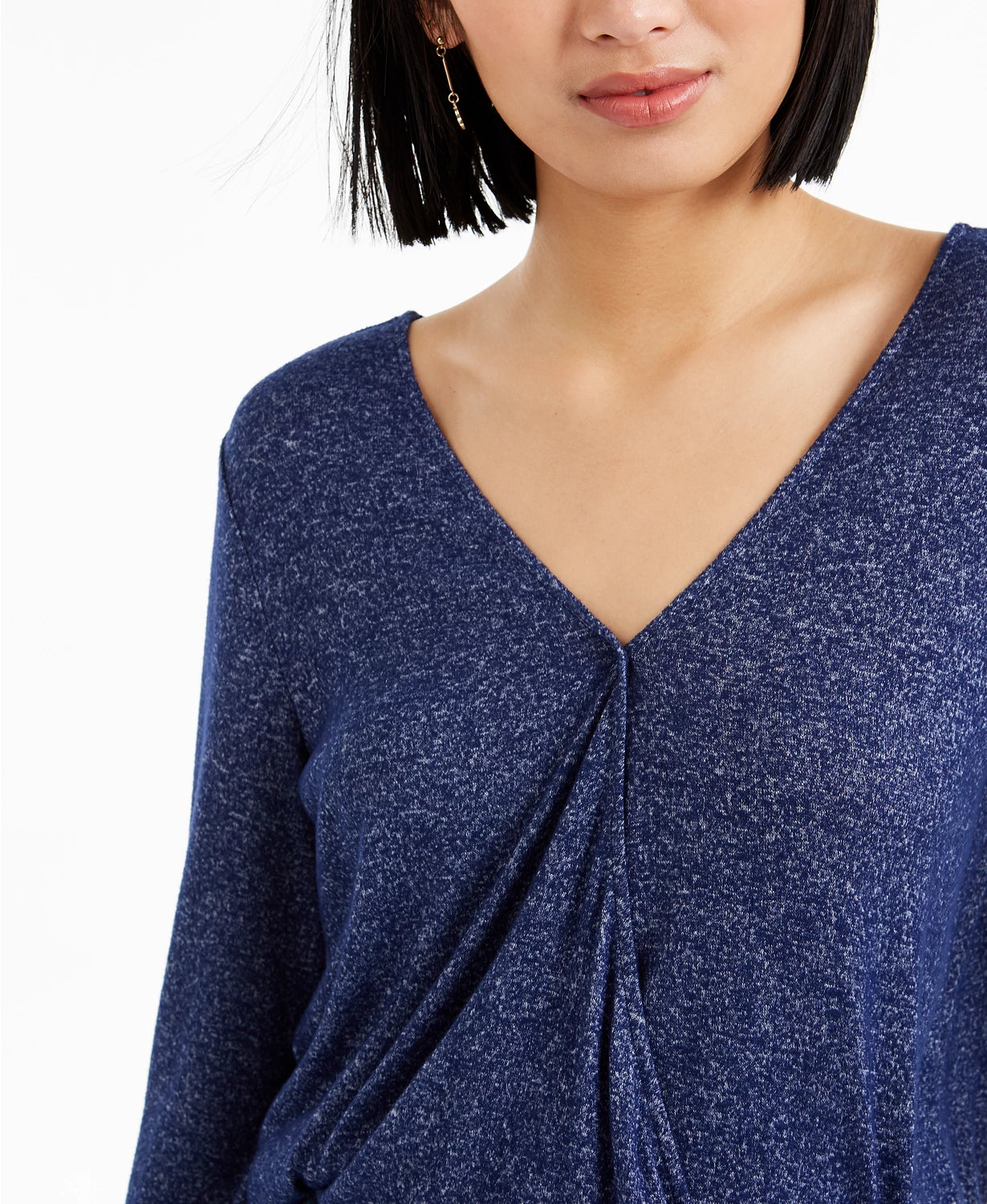 Bar III Women's Cutout Surplice Top Purple Size XX-Large