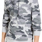 Sun + Stone Men's Gray Camouflage Long Sleeve Crew Neck Draw String Sweater Gray Size Medium