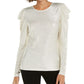 INC International Concepts Women's Puff Sleeve Shine Top Gold Size X-Large