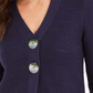 JM Collection Women's Statement Button Cardigan Blue Size Petite XL