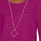 JM Collection Women's Wavy Textured Knit Top Pink Size XX-Large