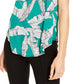 Alfani Women's Printed T-Shirt Green Size Small
