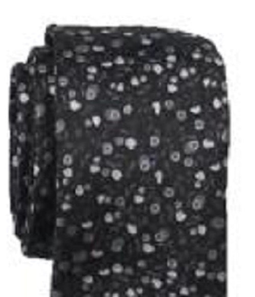 Bar III Men's Clinton Silk Print Business Neck Tie Black Size Regular