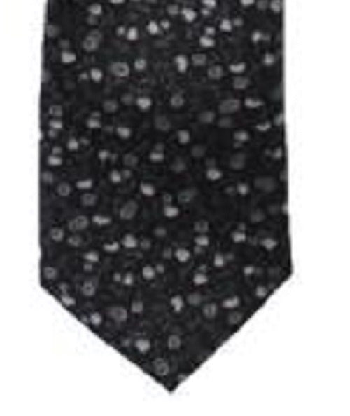 Bar III Men's Clinton Silk Print Business Neck Tie Black Size Regular