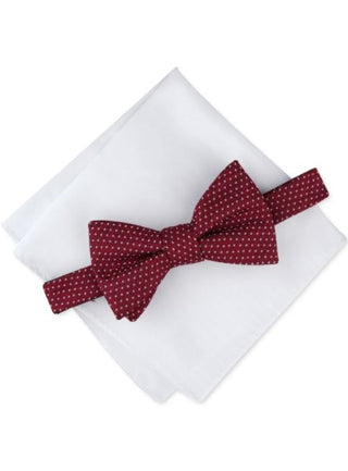 Alfani Men's Madison Dot Satin Business Bow Tie Red Size Regular