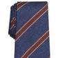 Tasso Elba Men's Classic Stripe Silk Tie Orange Size Regular