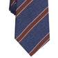 Tasso Elba Men's Classic Stripe Silk Tie Orange Size Regular