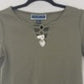 Karen Scott Women's Triple Ring Cutout Top Green Size XX-Large