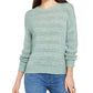 Style & Co Women's Petite Tape-Yarn Pullover Sweater Green Size Petite Large