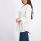 Charter Club Women's Gauzy Tie Sleeve Blouse White Size Medium