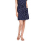 Maison Jules Women's Printed Flutter-Sleeve Dress Navy Size Medium