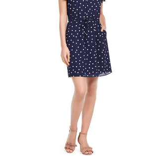 Maison Jules Women's Printed Flutter-Sleeve Dress Navy Size Medium