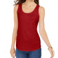 Charter Club Women's Supima Cotton Scoop Neck Tank Top Red Size Small
