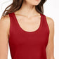Charter Club Women's Supima Cotton Scoop Neck Tank Top Red Size Small