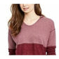 Style & Co Women's Colorblocked Hoodie Red Size Small