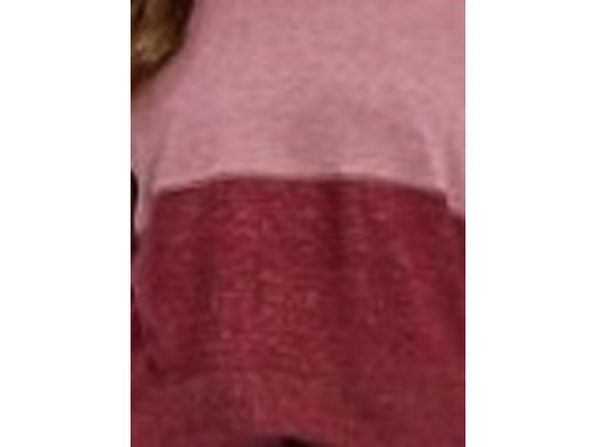 Style & Co Women's Colorblocked Hoodie Red Size Small