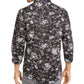 INC International Concepts Men's Big & Tall Paint Splatter Print Shirt Black Size 48
