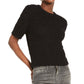 INC International Concepts Women's Short-Sleeve Puff Sweater Black Size Medium