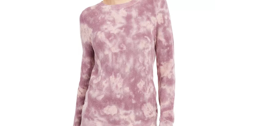 INC International Concepts Women's Tie Dyed Sweater Pink Size Medium
