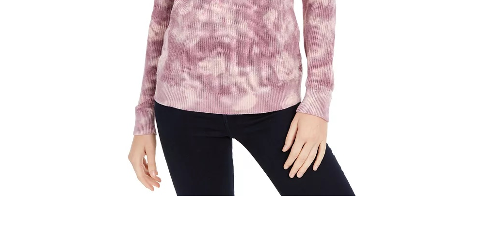 INC International Concepts Women's Tie Dyed Sweater Pink Size Medium