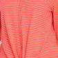 Style & Co Women's Striped Tie Front Top Orange Size Small