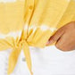 Style & Co Women's Tie Dye Tie Front Top Gold Size Large