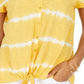 Style & Co Women's Tie Dye Tie Front Top Gold Size XX-Large