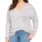 Style & Co Women's Plus Size Space-Dye Sweater-Knit Tunic Blue Size 2X