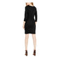 INC International Concepts Women's Crossover Mini Sheath Dress Black Size Medium