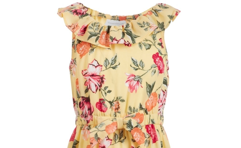 Charter Club Little Girls Mommy & Me Floral Print Dress Yellow Size 6