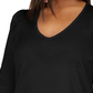 INC International Concepts Women's Plus Size Ribbed-Knit Puff-Sleeve Top Black Size 0X