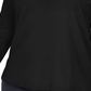 INC International Concepts Women's Plus Size Ribbed-Knit Puff-Sleeve Top Black Size 0X