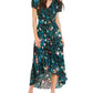 INC International Concepts Women's Puff Sleeve High Low Dress  Black Size 8 Petite