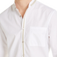 Alfani Men's Band Collar Stripe Button Down Shirt White Size X-Large
