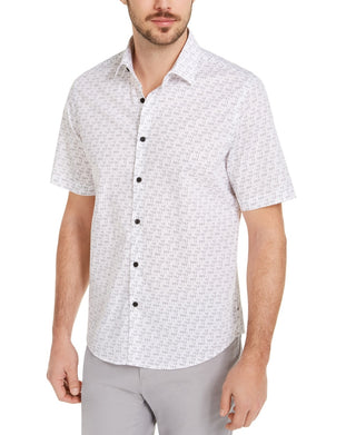 Alfani Men's Number Print Shirt Navy Size Small