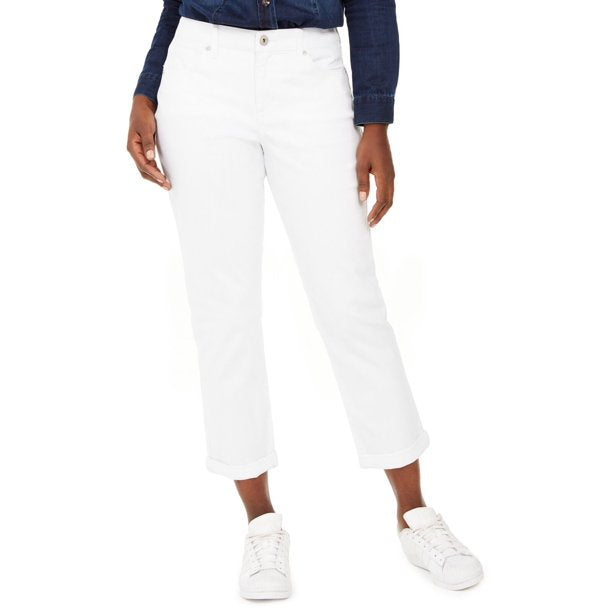 Fashion Women's Capri Mid Rise NWT Curvy Fit Core Fashion White Size 10